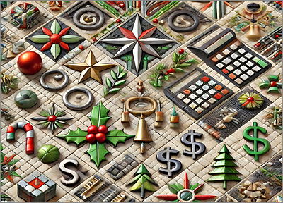 Accountant Christmas Card Merry (Glossy White) 