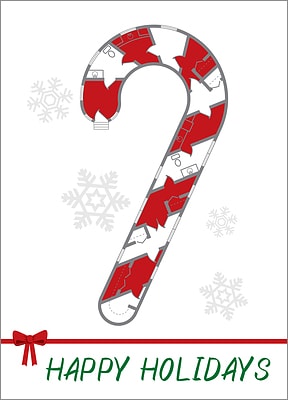 Architect Floorplan Holiday Card (Glossy White)