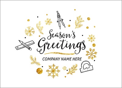 Architects Icons Christmas Card (Glossy White) 