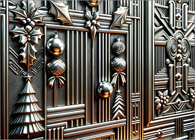 Architecture Christmas Card Bold (Glossy White) 