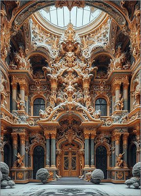 Architecture Christmas Card shivering (Glossy White) 