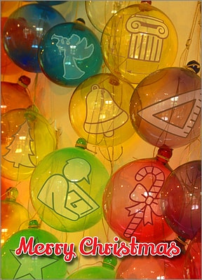 Architecture Glass Ornaments (Glossy White)