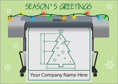 Blueprint Holiday Card (Glossy White)
