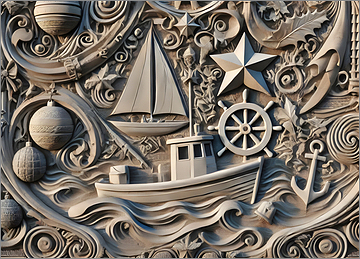 Boat Christmas Card Grinning