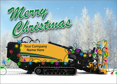 Boring Machine Christmas Card