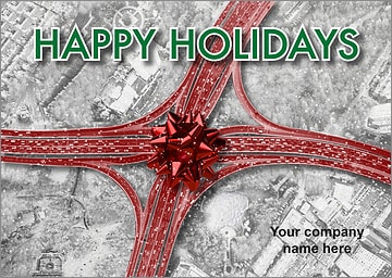 Bow Intersection Christmas Card