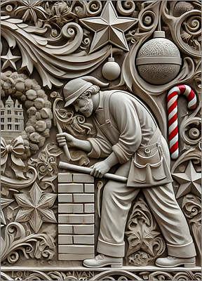 Bricklayer Christmas Card Festive