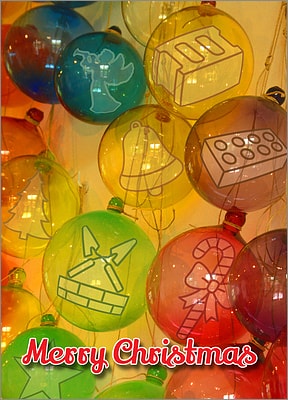Bricklayer Glass Ornaments (Glossy White)
