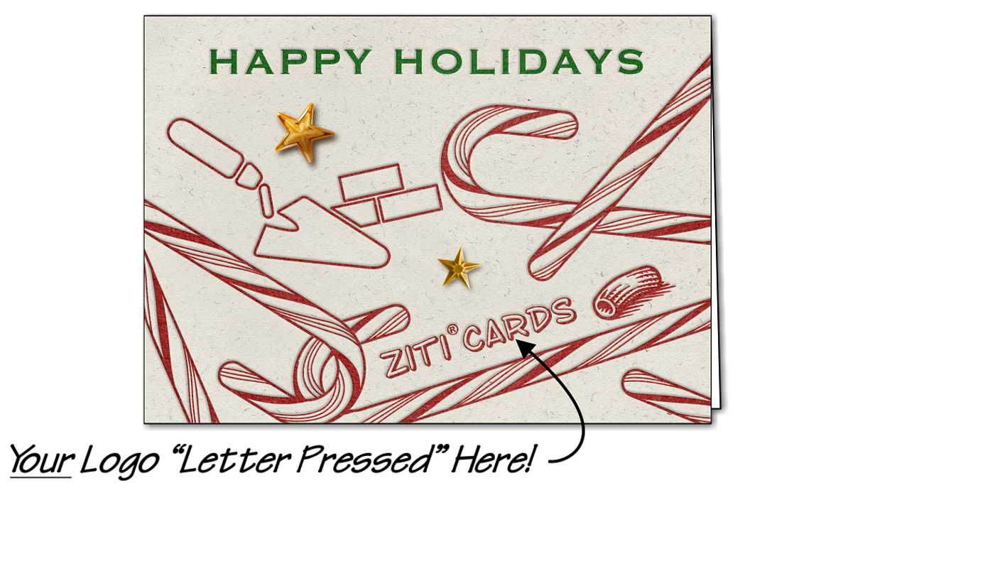 Bricklayer Logo Candy Canes (Glossy White)