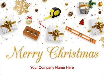 Bricklayer Tools Holiday Card