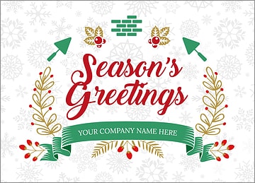 Bricklayers Snowflake Christmas Card