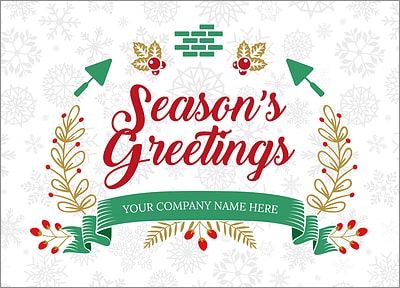 Bricklayers Snowflake Christmas Card
