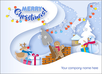 Bricklayers Snowflakes Card