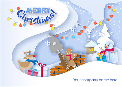 Bricklayers Snowflakes Card