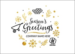 Bricklaying Icons Christmas Card