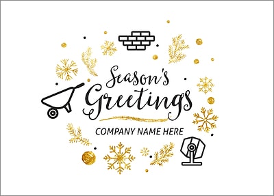 Bricklaying Icons Christmas Card