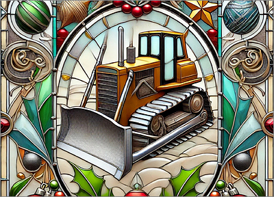Bull Dozer Christmas Glacial (Glossy White)