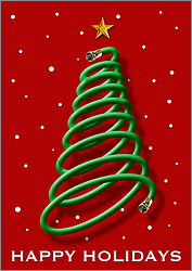 Cable Christmas Tree Card