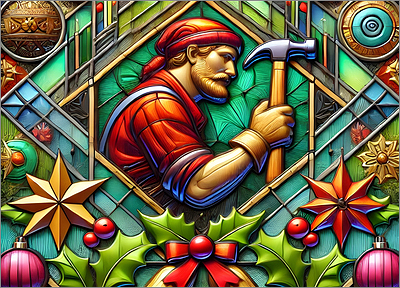 Carpenter Christmas Card Modern