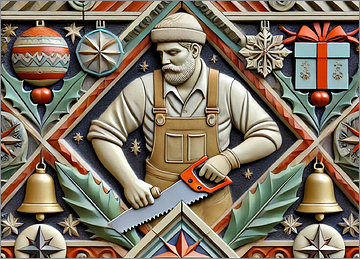 Carpenter Christmas Card Stylish