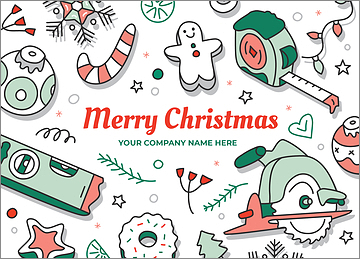 Carpenter Merry Holiday Card