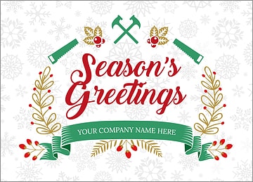 Carpenters Snowflake Christmas Card