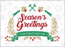 Carpenters Snowflake Christmas Card