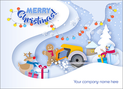 Carpenters Snowflakes Card (Glossy White) 