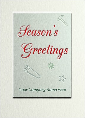 Carpentry Christmas Card (Glossy White)