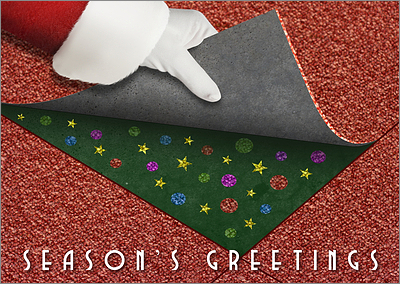 Carpet Installer Holiday Card (Glossy White) 