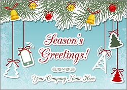 Cell Ornaments Christmas Card
