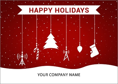 Cell Ornaments Holiday Card (Glossy White)
