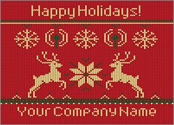 Cell Reindeer Christmas Card