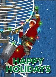 Cell Santa Christmas Card