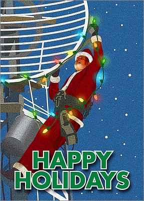 Cell Santa Christmas Card