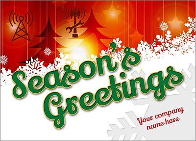 Cell Tower Snow Card (Glossy White)