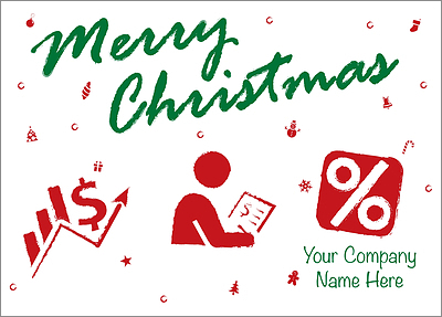Christmas Accounting Card (Glossy White) 