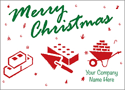 Christmas Bricklayer Card