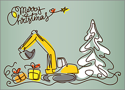 Christmas Card Excavator