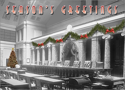 Christmas Courtroom (Glossy White)
