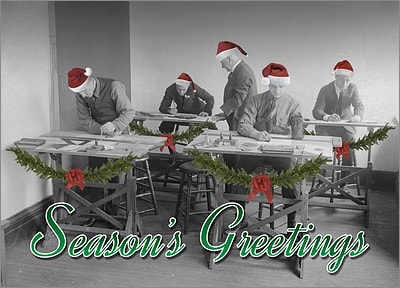 Christmas Draftsmen (Glossy White) 