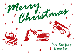 Christmas Heavy Equipment Card