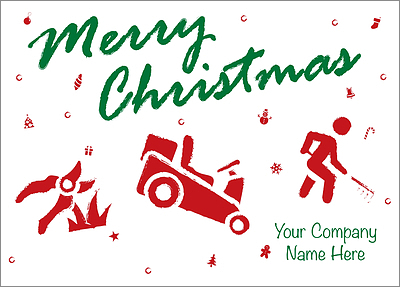 Christmas Lawn Care Card (Glossy White)