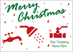 Christmas Plumbing Card
