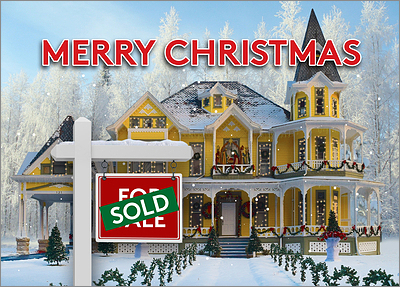 Christmas Real Estate Card (Glossy White) 