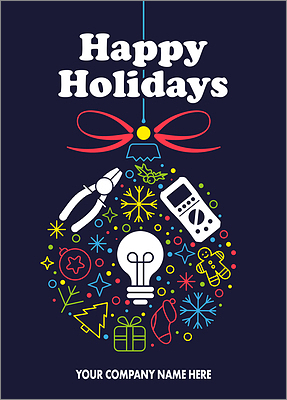 Circuit Holiday Greeting Card (Glossy White) 
