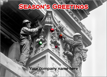 Column Greetings Card for Christmas