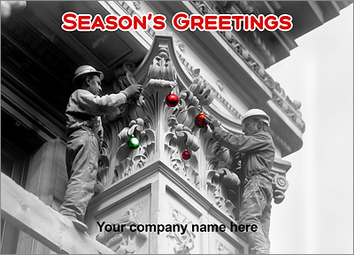 Column Greetings Card for Christmas