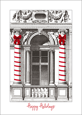 Columns w Bows (Glossy White)
