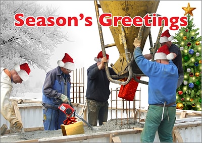 Concrete Present Christmas Card (Glossy White)